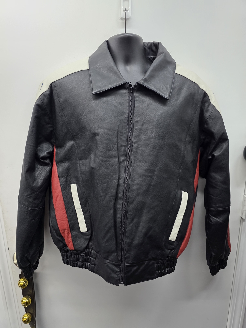 Wilda Black Patriotic Leather Jacket